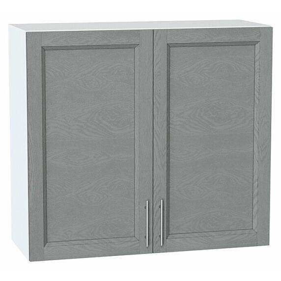 Шкаф верхний с 2-мя дверцами Сканди Grey Softwood Белый 716*800*318