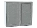 Шкаф верхний с 2-мя дверцами Сканди Grey Softwood Белый 716*800*318
