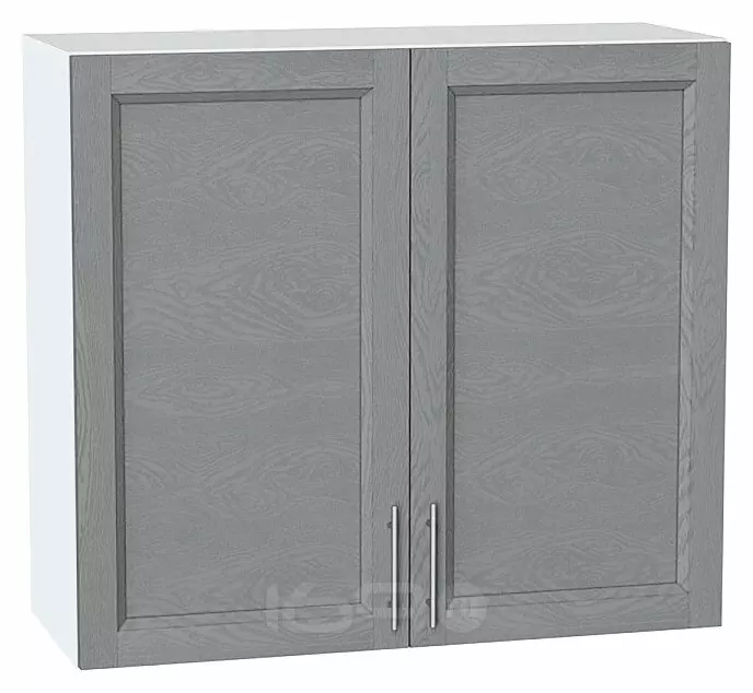 Шкаф верхний с 2-мя дверцами Сканди Grey Softwood Белый 716*800*318
