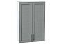 Шкаф верхний с 2-мя дверцами Сканди Grey Softwood Белый 920*600*320