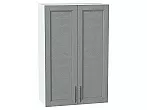 Шкаф верхний с 2-мя дверцами Сканди Grey Softwood Белый 920*600*320