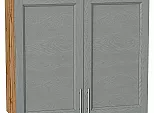 Шкаф верхний с 2-мя дверцами Сканди Grey Softwood Дуб Вотан 716*800*318