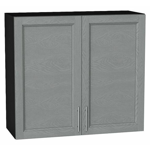 Шкаф верхний с 2-мя дверцами Сканди Grey Softwood Graphite 716*800*318