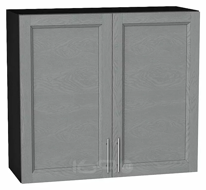 Шкаф верхний с 2-мя дверцами Сканди Grey Softwood Graphite 716*800*318