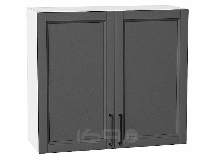 Шкаф верхний с 2-мя дверцами Сканди Stormy Silkwood/Белый 716*800*318