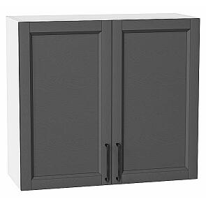 Шкаф верхний с 2-мя дверцами Сканди Stormy Silkwood/Белый 716*800*318