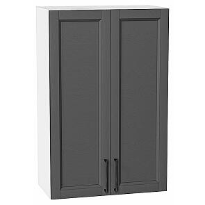 Шкаф верхний с 2-мя дверцами Сканди Stormy Silkwood/Белый 920*600*320