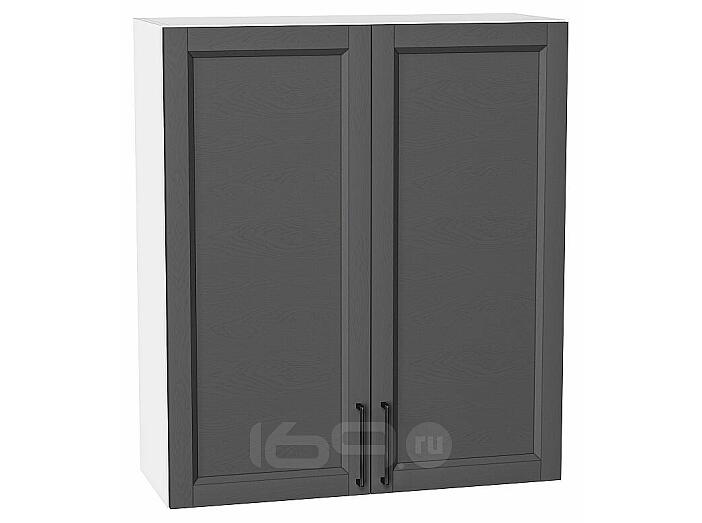 Шкаф верхний с 2-мя дверцами Сканди Stormy Silkwood/Белый 920*800*320