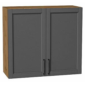 Шкаф верхний с 2-мя дверцами Сканди Stormy Silkwood/Дуб Вотан 716*800*318