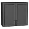Шкаф верхний с 2-мя дверцами Сканди Stormy Silkwood/Graphite 716*800*318