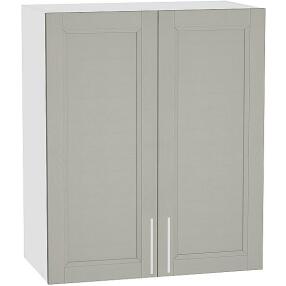 Шкаф верхний с 2-мя дверцами Сканди В 600 Grey Softwood-Белый