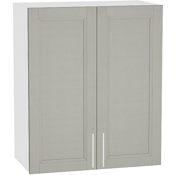 Шкаф верхний с 2-мя дверцами Сканди В 600 Grey Softwood-Белый