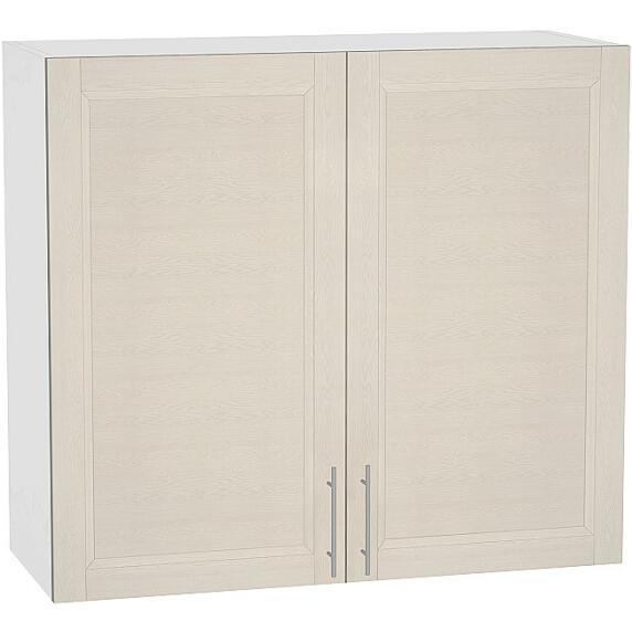 Шкаф верхний с 2-мя дверцами Сканди В 800 Cappuccino Softwood-Белый