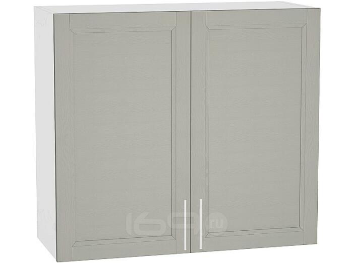 Шкаф верхний с 2-мя дверцами Сканди В 800 Grey Softwood-Белый