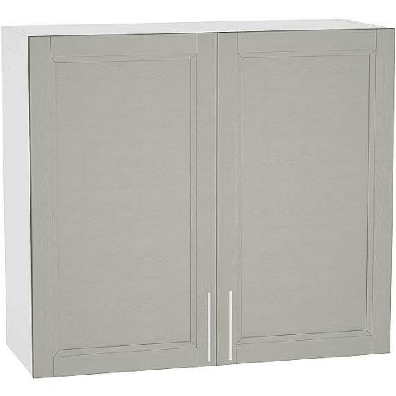 Шкаф верхний с 2-мя дверцами Сканди В 800 Grey Softwood-Белый