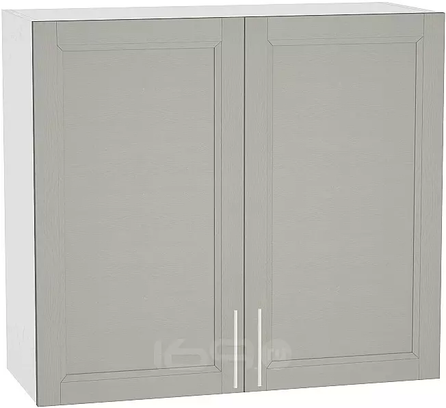Шкаф верхний с 2-мя дверцами Сканди В 800 Grey Softwood-Белый