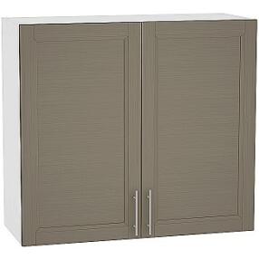 Шкаф верхний с 2-мя дверцами Сканди В 800 Cappuccino Wood-Белый