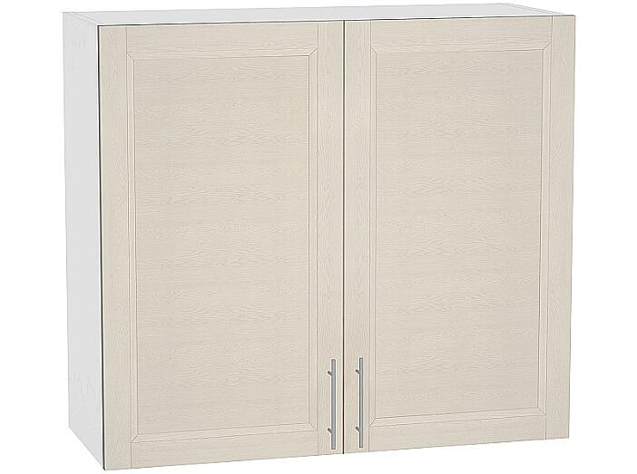 Шкаф верхний с 2-мя дверцами Сканди В 809 Cappuccino Softwood-Белый