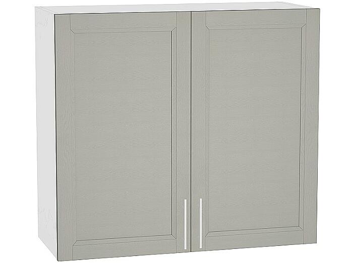 Шкаф верхний с 2-мя дверцами Сканди В 809 Grey Softwood-Белый