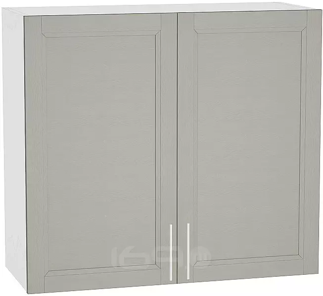 Шкаф верхний с 2-мя дверцами Сканди В 809 Grey Softwood-Белый