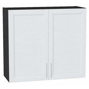 Шкаф верхний с 2-мя дверцами Сканди White Softwood Graphite