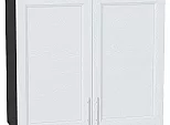 Шкаф верхний с 2-мя дверцами Сканди White Softwood Graphite 716*800*318