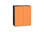Шкаф верхний с 2-мя дверцами Техно В 600 Оранжевый металлик-Венге