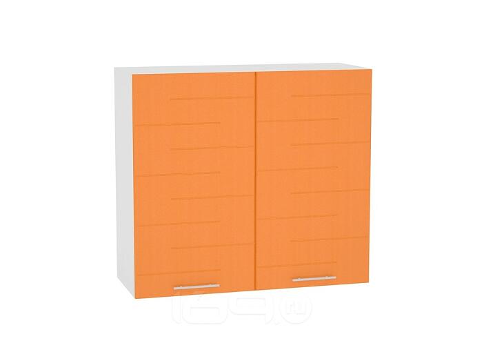 Шкаф верхний с 2-мя дверцами Техно В 800 Оранжевый металлик-Белый Шкаф верхний с 2-мя дверцами Техно В 800 Оранжевый металлик-Белый