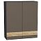 Шкаф верхний с 2-мя дверцами Терра D Смоки Софт Graphite 920*800*318