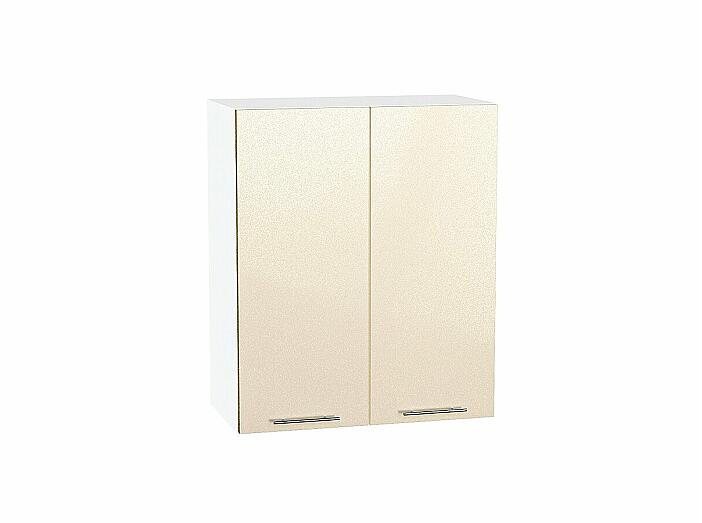 Шкаф верхний с 2-мя дверцами Валерия-М Бежевый металлик Белый 716*600*318