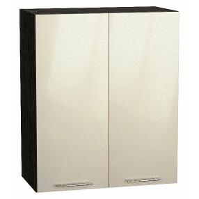 Шкаф верхний с 2-мя дверцами Валерия-М Бежевый металлик Graphite 716*600*318