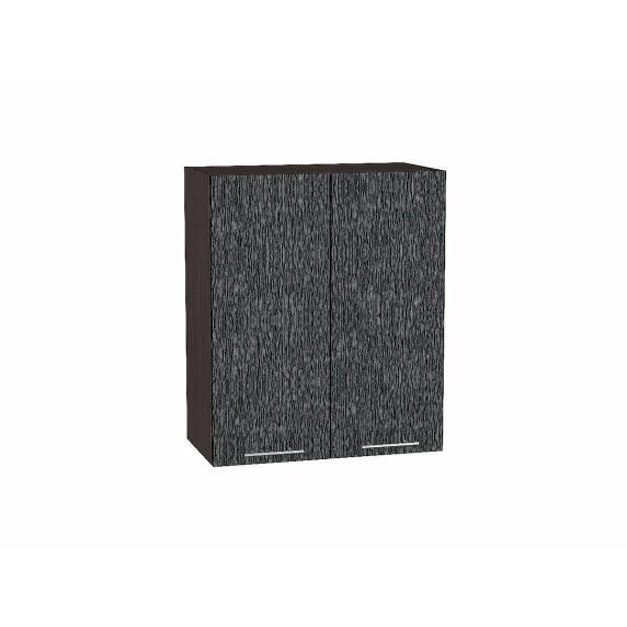 Шкаф верхний с 2-мя дверцами Валерия-М Черный металлик дождь Graphite 920*600*318