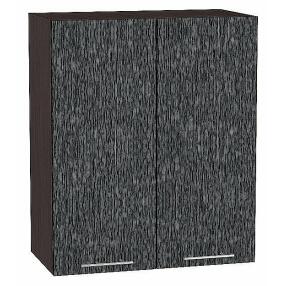 Шкаф верхний с 2-мя дверцами Валерия-М Черный металлик дождь Graphite 920*600*318