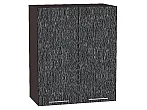 Шкаф верхний с 2-мя дверцами Валерия-М Черный металлик дождь Graphite 920*600*318