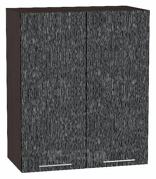 Шкаф верхний с 2-мя дверцами Валерия-М Черный металлик дождь Graphite 920*600*318