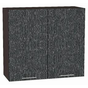 Шкаф верхний с 2-мя дверцами Валерия-М Черный металлик дождь Graphite 716*800*318