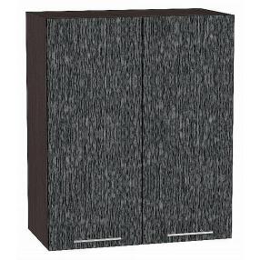 Шкаф верхний с 2-мя дверцами Валерия-М Черный металлик дождь Graphite 716*600*318