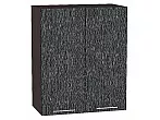 Шкаф верхний с 2-мя дверцами Валерия-М Черный металлик дождь Graphite 716*600*318