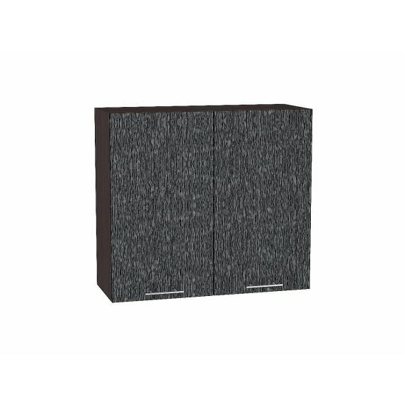 Шкаф верхний с 2-мя дверцами Валерия-М Черный металлик дождь Graphite 920*800*318