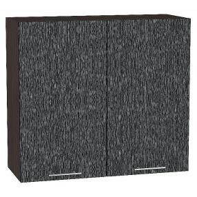 Шкаф верхний с 2-мя дверцами Валерия-М Черный металлик дождь Graphite 920*800*318