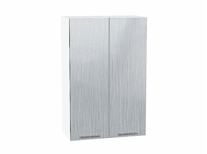 Шкаф верхний с 2-мя дверцами Валерия-М Серый металлик дождь светлый Белый 920*600*318