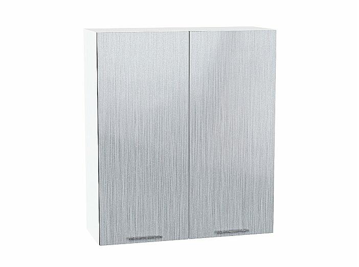 Шкаф верхний с 2-мя дверцами Валерия-М Серый металлик дождь светлый Белый 920*800*318