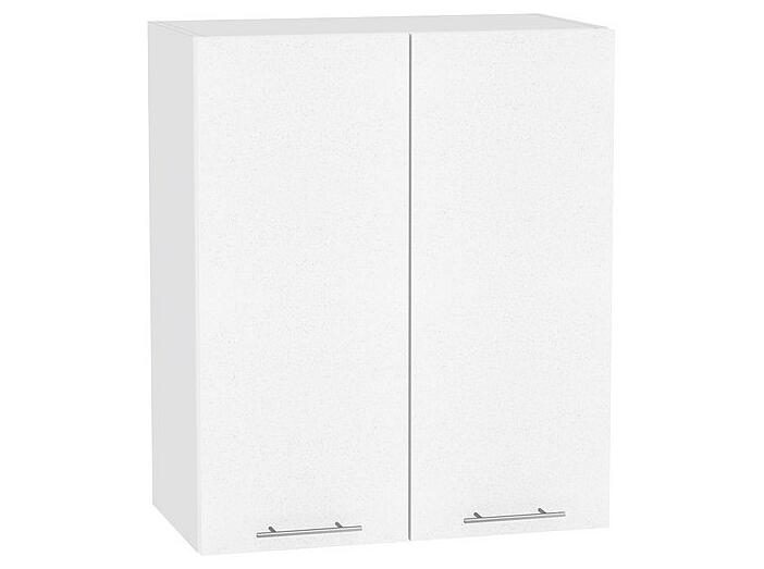 Шкаф верхний с 2-мя дверцами Валерия-М В 600 Белый металлик-Белый