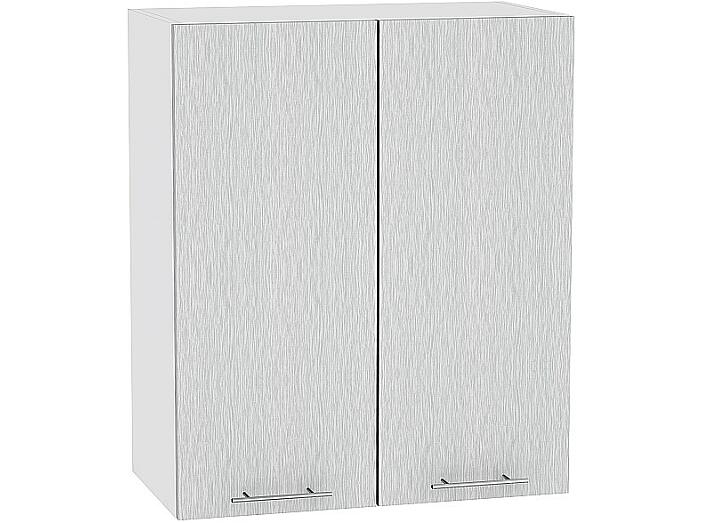 Шкаф верхний с 2-мя дверцами Валерия-М В 609 Серый металлик дождь светлый-Белый