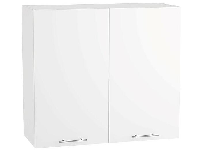 Шкаф верхний с 2-мя дверцами Валерия-М В 800 Белый глянец-Белый