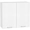 Шкаф верхний с 2-мя дверцами Валерия-М В 800 Белый металлик-Белый