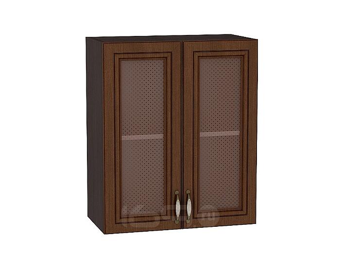 Шкаф верхний с 2-мя остекленной дверцей Шале В 609 Brown Oak-Венге
