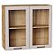 Шкаф верхний с 2-мя остекленными дверцами Барселона Кашемир Дуб Вотан 716*800*324