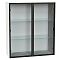 Шкаф верхний с 2-мя остекленными дверцами Черный/Белый Полки Стекло 920*800*322
