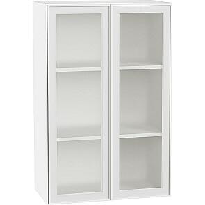 Шкаф верхний с 2-мя остекленными дверцами Эйр White Silk/Белый 920*600*320